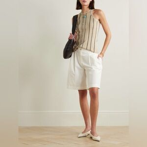 NWT $410 Toteme Striped Rbbed-knit Tank